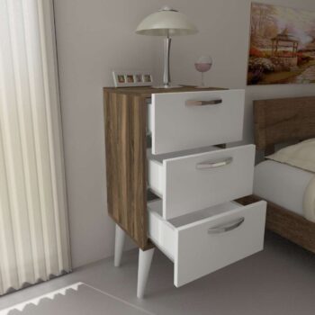FELLINY 3D - Elegantná úzka komoda pre váš interiérPotrebujete komodu, ktorá sa hodí ako do spálne, tak do obývacej izby? Zoznámte sa s FELLINY 3D, štýlovou a praktickou komodou, ktorá splní všetky vaše očakávania.Typ tovaru: KomodaVhodné do miestnosti: Spálňa a obývacia izbaMateriál: LTDRozmer: 40 x 80 x 37.1 cmFarba: Biela + orechVybavenie: 3 zásuvkyVzhľad: ÚzkaHrúbka materiálu: 18 mmDodatočné informácie: Dodávame v demonteKomoda FELLINY 3D je vyrobená z kvalitného LTD materiálu s hrúbkou 18 mm, čo zaisťuje jej dlhú životnosť a odolnosť. Elegantná kombinácia bielej farby a orecha prinesie do vášho interiéru moderný a štýlový vzhľad. S rozmermi 40 x 80 x 37.1 cm a tromi praktickými zásuvkami ponúka dostatok úložného priestoru, pričom jej úzky dizajn je ideálny pre menšie priestory.Táto komoda je ideálnou voľbou pre každého, kto hľadá spojenie funkčnosti a elegancie. Dodávame ju v demonte, takže si môžete užiť radosť z jej zostavenia.Objednajte si FELLINY 3D ešte dnes a obohaťte svoj domov o štýlový a praktický nábytok!