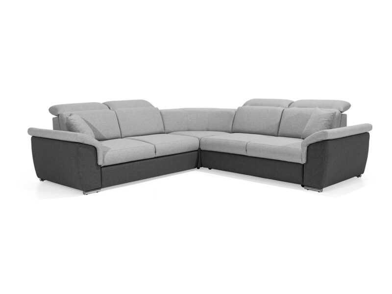 NABBI Feraro L/P rohová sedačka s rozkladom a úložným priestorom svetlosivá / sivá Masívna rohová sedačka FERARO bude skvelým vybavením a krásnym doplnkom Vašej modernej obývačky. Vďaka svojmu prevedeniu, jemnej elegancii a štýlovosti si ju zamilujete a získa si Vás najmä svojou mäkkosťou, pohodlnosťou a pružnosťou. Mäkkosť sedačky je dosiahnutá prostredníctvom vyoko kvalitnej…