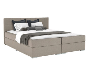 Boxspringová manželská posteľ Ferata TV Komfort 180 v elegantnej sivohnedej (taupe) farbe je ideálnym riešením pre moderné interiéry. Táto posteľ, značky KONDELA, ponúka nielen štýlový vzhľad, ale aj praktické funkcie, ktoré ocení každý dospelý užívateľ.