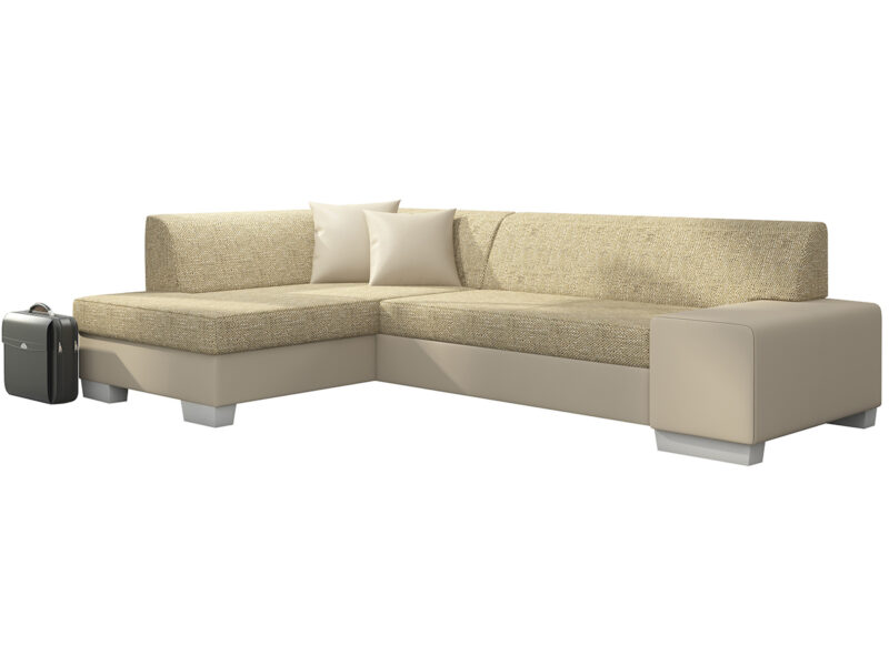 NABBI Ferol L rohová sedačka s rozkladom a úložným priestorom cappuccino / béžová Moderná rohová sedačka FEROL L je vyrobená v tvare L a je vhodné ju umiestniť do menších obývacích izieb, no svoje uplatnenie si nájde aj vo väčších obývačkách, či študentských izbách. Sedačka na prvý pohľad zaujme nie len svojim jednoduchým dizajnom a čistou líniou, ale aj svojou pohodlnosťou,…