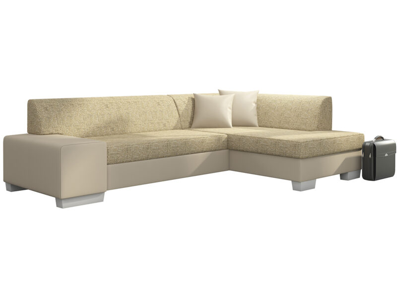 NABBI Ferol P rohová sedačka s rozkladom a úložným priestorom cappuccino / béžová Moderná rohová sedačka FEROL P je vyrobená v tvare L a je vhodné ju umiestniť do menších obývacích izieb, no svoje uplatnenie si nájde aj vo väčších obývačkách, či študentských izbách. Sedačka na prvý pohľad zaujme nie len svojim jednoduchým dizajnom a čistou líniou, ale aj svojou pohodlnosťou,…