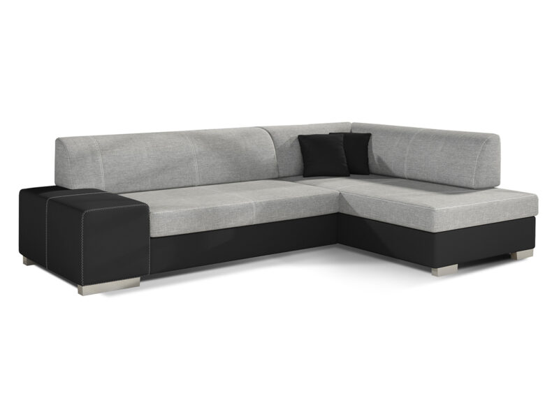 NABBI Ferol P rohová sedačka s rozkladom a úložným priestorom svetlosivá (Sawana 21) / čierna (Soft 11) Moderná rohová sedačka FEROL P je vyrobená v tvare L a je vhodné ju umiestniť do menších obývacích izieb, no svoje uplatnenie si nájde aj vo väčších obývačkách, či študentských izbách. Sedačka na prvý pohľad zaujme nie len svojim jednoduchým dizajnom a čistou líniou, ale aj svojou pohodlnosťou,…