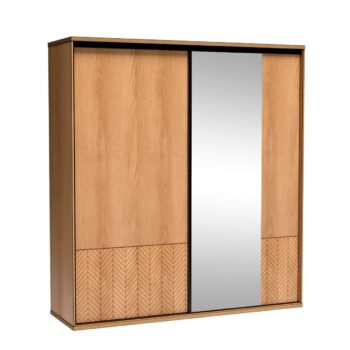 Sektor FINEST je v štýle modernej elegancie. Stane sa vynikajúcim výberom do vašej obývačky, jedálne či spálne. Charakteristickým znakom nábytku je jeho štýlové a elegantné zdobenie na prednej časti.Šatníková skriňa je vyrobená z kvalitných LTD dosiek. Sú nenáročné na údržbu. Hrany sú chránené ABS hranou. Zadná časť nábytku je z HDF dosky.Farebné prevedenie: dub karamel. Vo vnútri je 12 políc a 1 šatníková tyč.Rozmery:šírka: 199 cmvýška: 216 cmhĺbka: 60,2 cmDodávame v demontovanom stave.