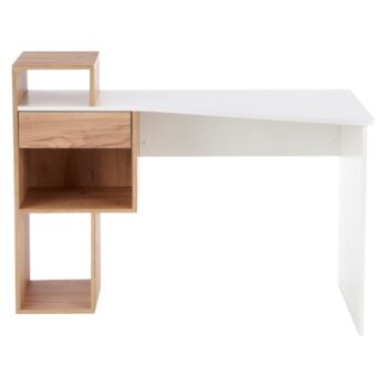 Písací stôl Fonty v elegantnom prevedení dub craft zlatý a biela je ideálnym riešením pre moderné interiéry. Tento stôl, vyrobený z kvalitného laminovaného DTD materiálu, ponúka nielen estetický vzhľad, ale aj praktickosť a funkčnosť. S rozmermi 122 cm na šírku, 90 cm na výšku…