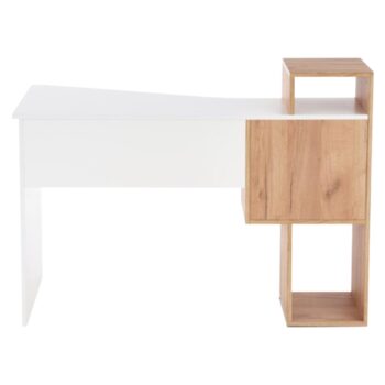 Písací stôl Fonty v elegantnom prevedení dub craft zlatý a biela je ideálnym riešením pre moderné interiéry. Tento stôl, vyrobený z kvalitného laminovaného DTD materiálu, ponúka nielen estetický vzhľad, ale aj praktickosť a funkčnosť. S rozmermi 122 cm na šírku, 90 cm na výšku…