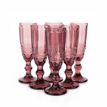 Predstavujeme vám elegantný pohár na šampanské Fregata Typ 4, ktorý je ideálnym doplnkom pre každú oslavu alebo špeciálnu príležitosť. Tento set obsahuje 6 pohárov s objemom 150 ml, ktoré sú vyrobené z kvalitného skla a ponúkajú moderný vzhľad v jemnej ružovej farbe.