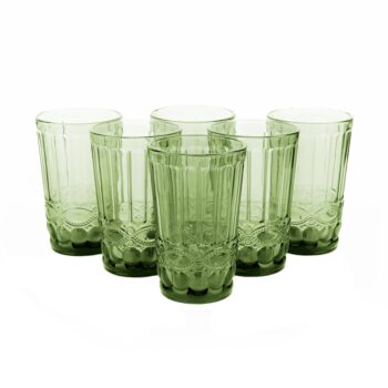 Pohár na vodu (6 ks) Fregata Typ 6 350 ml - zelená; Rozmery (ŠxHxV): 10x10x12,8 cm; Materiál: sklo.