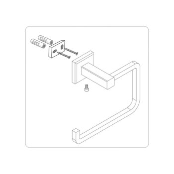 Fala Držiak toaletného papiera Quad Chrom, 14 x 8,5 x 6,5 cm