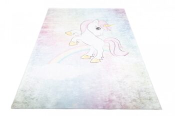 Farebný detský koberec s motívom jednorožca Šírka: 80 cm | Dĺžka: 150 cm