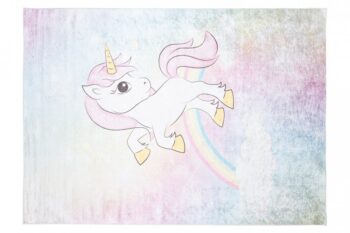 Farebný detský koberec s motívom jednorožca Šírka: 80 cm | Dĺžka: 150 cm