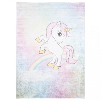 Farebný detský koberec s motívom jednorožca Šírka: 80 cm | Dĺžka: 150 cm