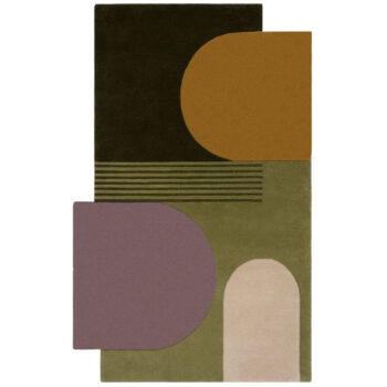 Flair Rugs, Kusový koberec Abstract Lozenge Green/Multi, 120x180, viacfarebná, chodba / predsieň