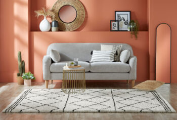 Flair Rugs, Kusový koberec Dakari Kush Berber Ivory, 160x230, biela, obývacia izba