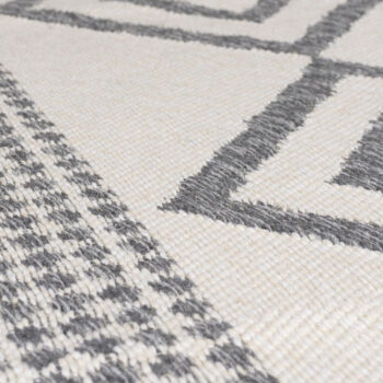 Flair Rugs, Kusový koberec Deuce Teo Recycled Rug Monochrome, 160x230, šedá, chodba / predsieň