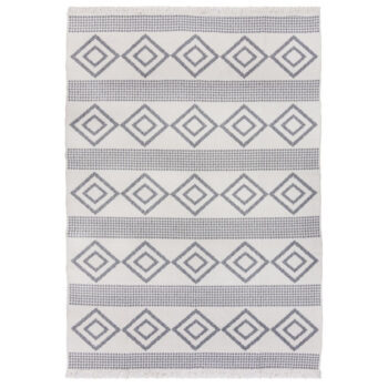 Flair Rugs, Kusový koberec Deuce Teo Recycled Rug Monochrome, 160x230, šedá, chodba / predsieň