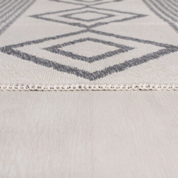 Flair Rugs, Kusový koberec Deuce Teo Recycled Rug Monochrome, 160x230, šedá, chodba / predsieň