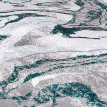 Flair Rugs, Kusový koberec Eris Marbled Emerald, 200x290, modrá, kancelária
