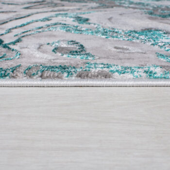 Flair Rugs, Kusový koberec Eris Marbled Emerald, 80x150, modrá, kancelária