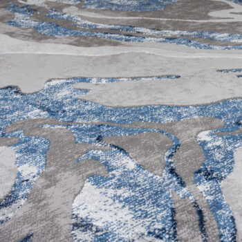 Flair Rugs, Kusový koberec Eris Marbled Navy, 240x340, modrá, kancelária
