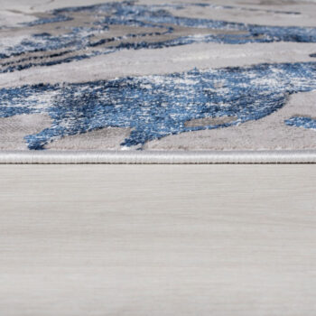 Flair Rugs, Kusový koberec Eris Marbled Navy, 240x340, modrá, kancelária