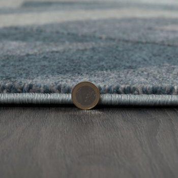 Flair Rugs, Kusový koberec Hand Carved Aurora Denim Blue, 160x230, modrá, kancelária