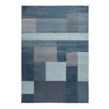 Flair Rugs, Kusový koberec Hand Carved Cosmos Denim Blue, 200x290, modrá, kancelária