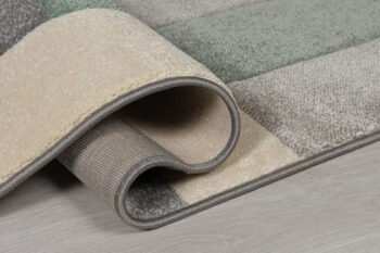 Flair Rugs, Kusový koberec Hand Carved Cosmos Mint / Grey / Cream, 80x150, zelená, kancelária