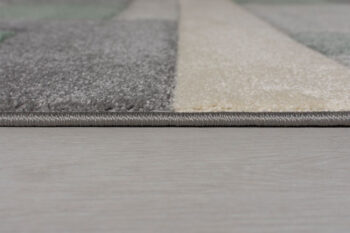 Flair Rugs, Kusový koberec Hand Carved Cosmos Mint / Grey / Cream, 80x150, zelená, kancelária