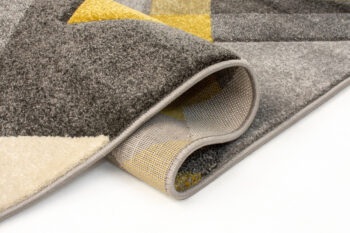 Flair Rugs, Kusový koberec Hand Carved Nimbus Grey / Ochre, 160x230, žltá, chodba / predsieň