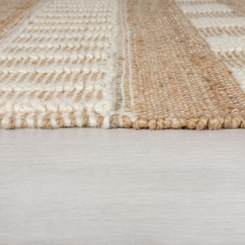 Flair Rugs, Kusový koberec Jubilant Medina Jute Natural/Ivory, 160x230, béžová, obývacia izba