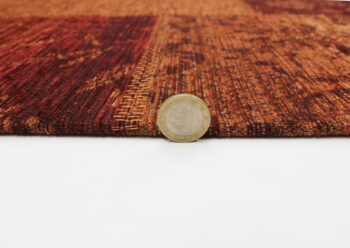 Flair Rugs, Kusový koberec Manhattan Patchwork Chenile Terracotta, 155x230, oranžová, chodba / predsieň