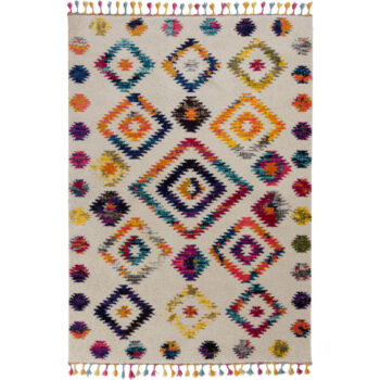 Flair Rugs, Kusový koberec Menara Bohemia Cream, 200x290, viacfarebná, obývacia izba