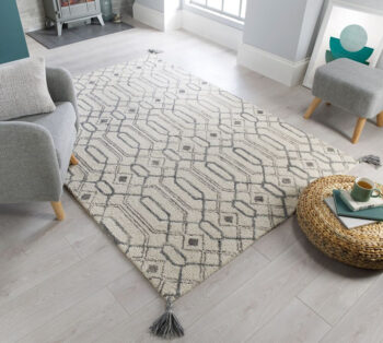 Flair Rugs, Kusový koberec Nappa Pietro Grey, 160x230, šedá, chodba / predsieň