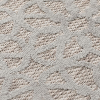 Flair Rugs, Kusový koberec Piatto Argento Silver kruh – na von aj na doma, 160x160 (priemer) kruh, béžová, chodba / predsieň