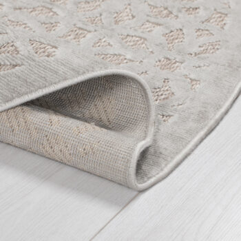 Flair Rugs, Kusový koberec Piatto Argento Silver – na von aj na doma, 80x150, šedá, chodba / predsieň