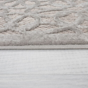 Flair Rugs, Kusový koberec Piatto Argento Silver – na von aj na doma, 80x150, šedá, chodba / predsieň