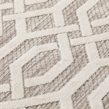 Flair Rugs, Kusový koberec Piatto Mondo Natural kruh – na von aj na doma, 160x160 (priemer) kruh, béžová, chodba / predsieň