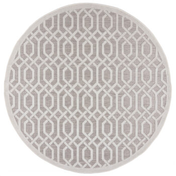 Flair Rugs, Kusový koberec Piatto Mondo Natural kruh – na von aj na doma, 160x160 (priemer) kruh, béžová, chodba / predsieň