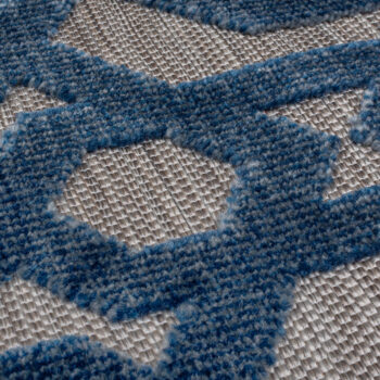 Flair Rugs, Kusový koberec Piatto Oro Blue – na von aj na doma, 120x170, modrá, chodba / predsieň