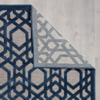 Flair Rugs, Kusový koberec Piatto Oro Blue – na von aj na doma, 120x170, modrá, chodba / predsieň