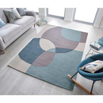 Flair Rugs, Kusový koberec Radiance Glow Blue, 160x230, modrá, obývacia izba
