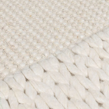 Flair Rugs, Kusový koberec Rue Plait Natural, 120x170, biela, obývacia izba