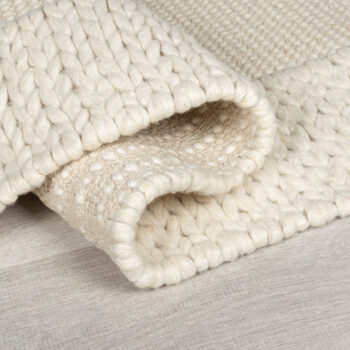 Flair Rugs, Kusový koberec Rue Plait Natural, 160x230, biela, obývacia izba