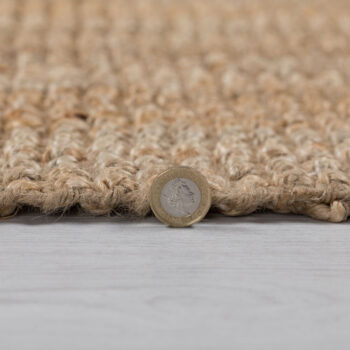 Flair Rugs, Kusový koberec Sarita Jute Boucle Natural, 200x290, béžová, chodba / predsieň
