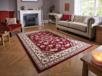 Flair Rugs, Kusový koberec Sincerity Royale Sherborne Red, 160x230, červená, obývacia izba