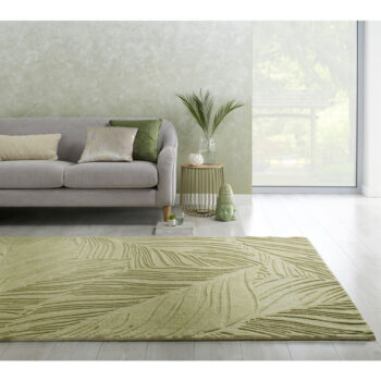 Flair Rugs, Kusový koberec Solace Lino Leaf Sage, 120x170, zelená, obývacia izba