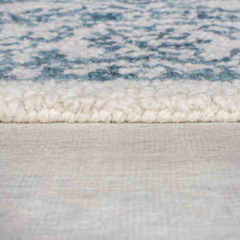 Flair Rugs, Kusový koberec Wool Loop Yasmin Ivory/Blue, 120x170, modrá, kancelária