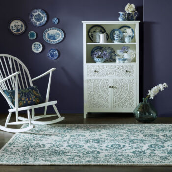 Flair Rugs, Kusový koberec Wool Loop Yasmin Ivory/Blue, 160x230, modrá, kancelária