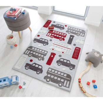 Flair Rugs, Kusový koberec Zest Kids City Buzz Grey/Multi, 100x150, viacfarebná, detská izba