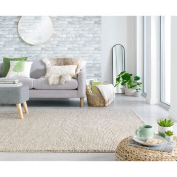 Flair Rugs, Ručne tkaný kusový koberec Minerals Light Grey, 80x150, béžová, chodba / predsieň